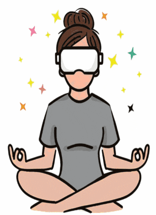Vr Headset Meditating GIF by Preneura
