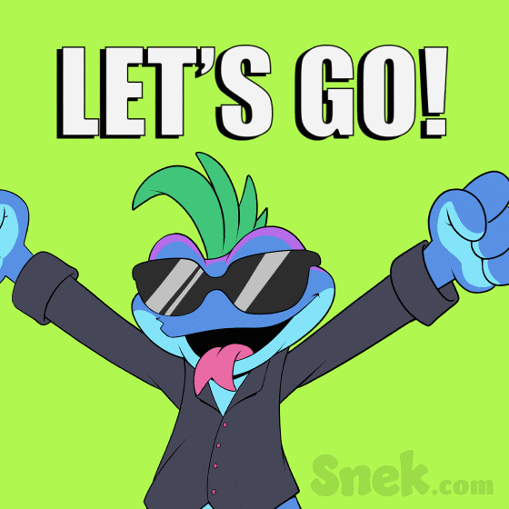 Happy Lets Go GIF by Snek