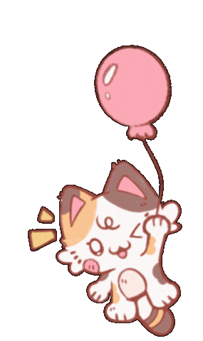 Cat Fly Sticker