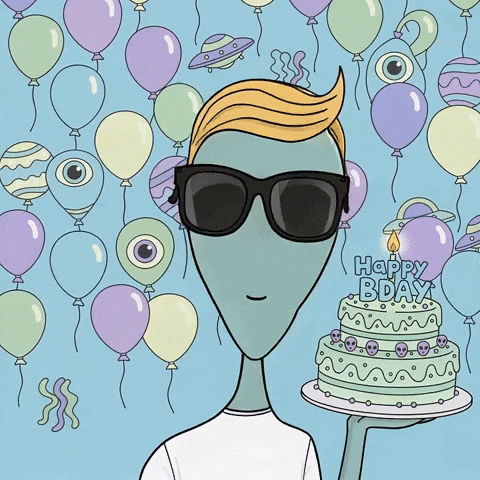Happy Birthday Party GIF by Lonely Aliens