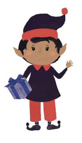 Christmas Elf Sticker by Sweetzy Ltd