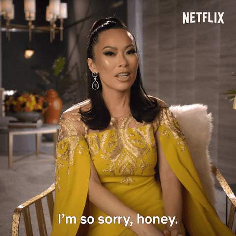 Sorry Real Housewives GIF by NETFLIX - Find & Share on GIPHY