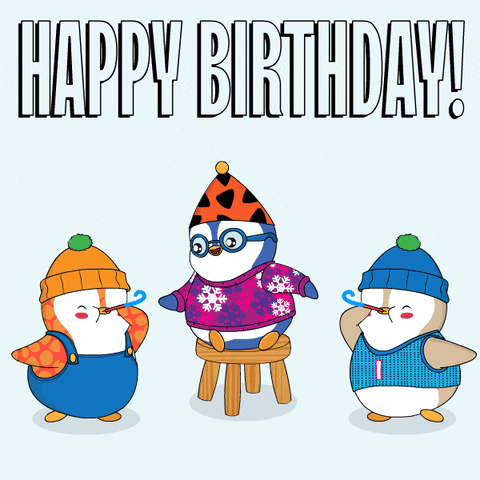 Celebrate Happy Birthday GIF by Pudgy Penguins