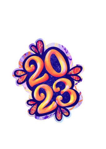 New Year Art Sticker