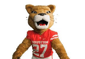 Excited Houston Cougars Sticker by University of Houston