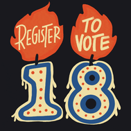 Register to vote 18th birthday candles