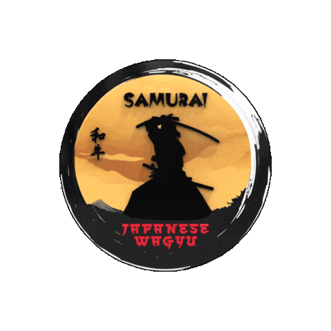 Samurai Sticker by Evo Meats Ltd
