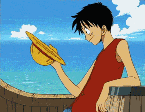 Luffy Straw Hat GIFs - Get the best GIF 