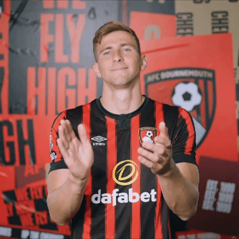 Happy Well Done GIF by AFC Bournemouth