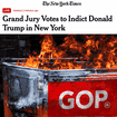 Grand Jury Votes to Indict Donald Trump in New York motion meme