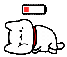 Tired White Cat Sticker by Lord Tofu Animation
