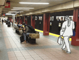new york city subway GIF by TraceLoops