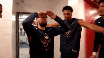Celebration Looking GIF by New Orleans Pelicans