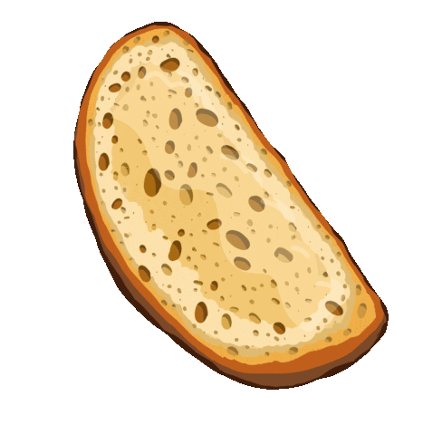 Bread Toast Sticker by Bianca Bosso