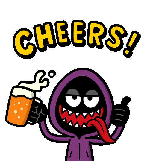 Beer Cheers Sticker by Naeleck