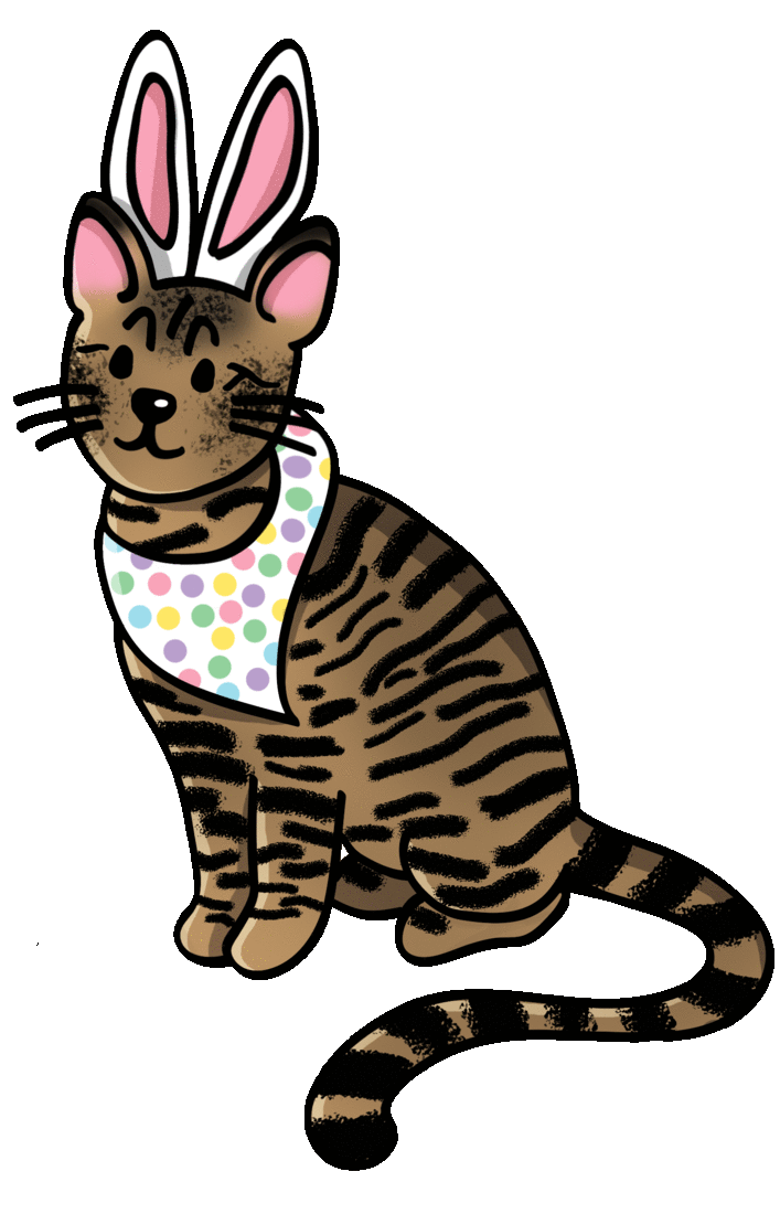 Cat Bunny Sticker by TEHZETA for iOS & Android GIPHY