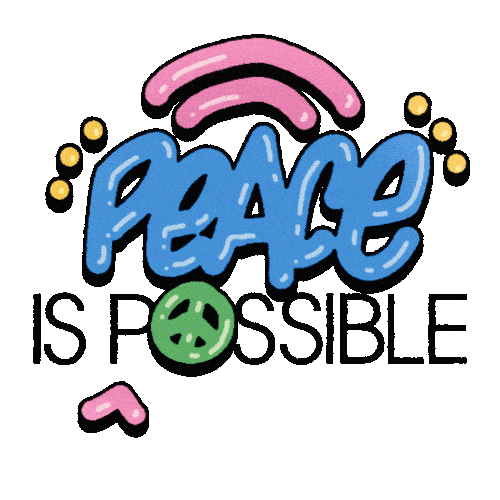Come Together Peace And Love Sticker by INTO ACTION