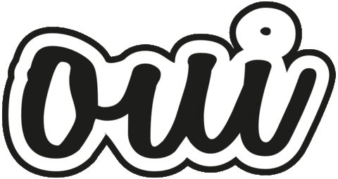 Oui (in black letters)' Sticker