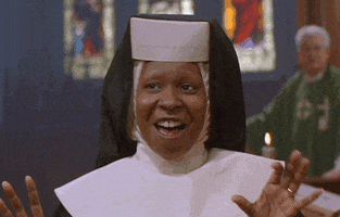 Movie gif. Whoopi Goldberg as Deloris in Sister Act smiles and flashes an "ok" symbol with her hand.