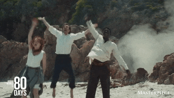Excited Hands Up GIF by MASTERPIECE | PBS