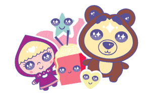Korean Panda Sticker by Masha and The Bear