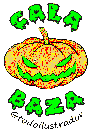 Halloween Orange Sticker