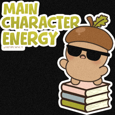 Main Character Books GIF
