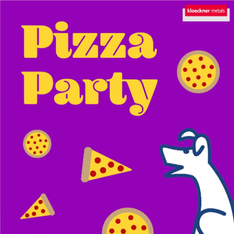 Pizza Time Dog GIF by Kloeckner Metals