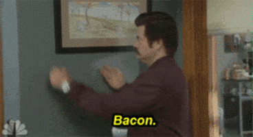 ron swanson bacon GIF