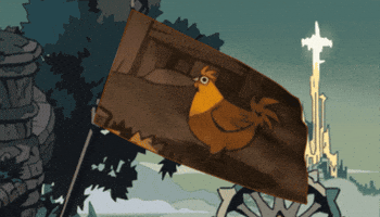 Flag Chicken GIF by Pixel Bandits