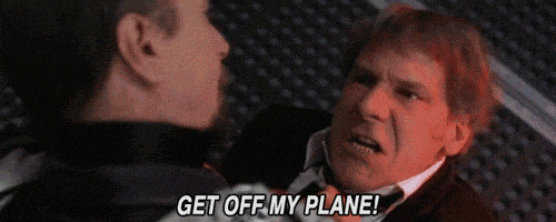 harrison ford get off my plane GIF
