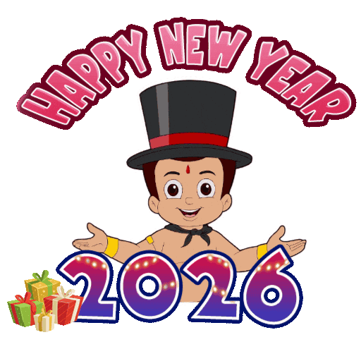 New Year Party Sticker by Chhota Bheem