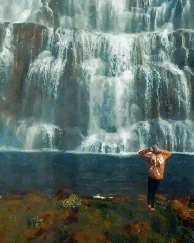  waterfall iceland dynjandi GIF