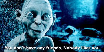 lord of the rings no friends GIF
