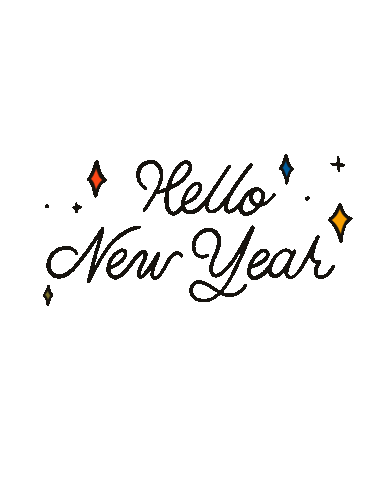 New Year Hello Sticker