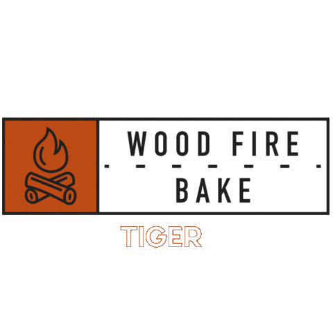 Tiger Wood Fire Pizza Sticker