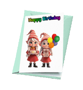 Happy Birthday Gnomes Sticker