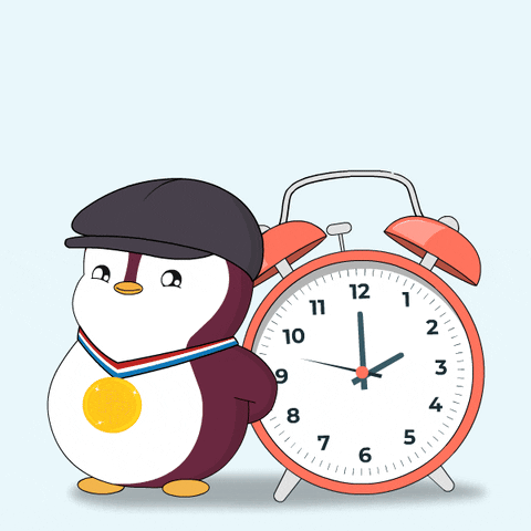 Alarm Clock Time GIF by Pudgy Penguins