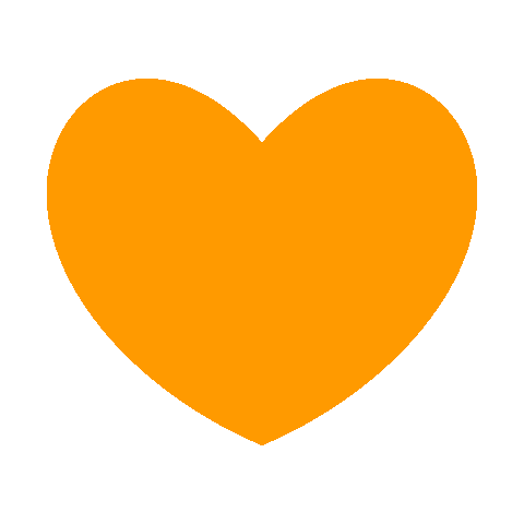 Heart Orange Sticker