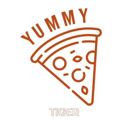 Tiger Wood Fire Pizza Sticker