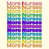 More Nurses rainbow text
