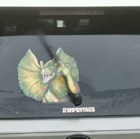 Dilophosaurus GIF by WiperTags Wiper Covers