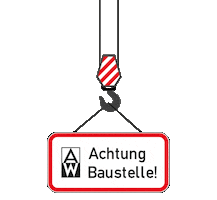Baustelle Kran Sticker by Albert Weil
