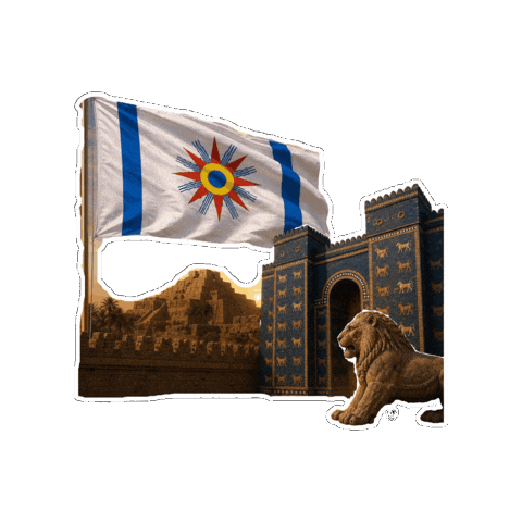 Flag Jesus Sticker by chaldeanmediahistory