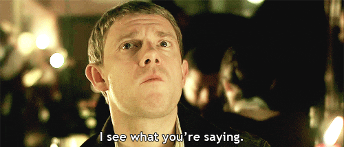 martin freeman queue GIF