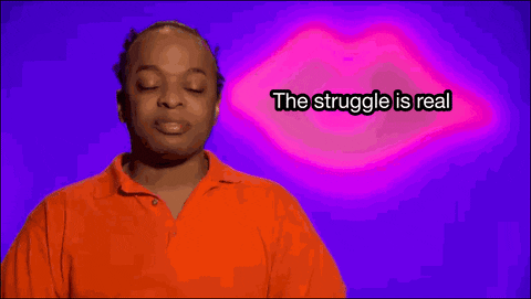 Image result for the struggle is real gif
