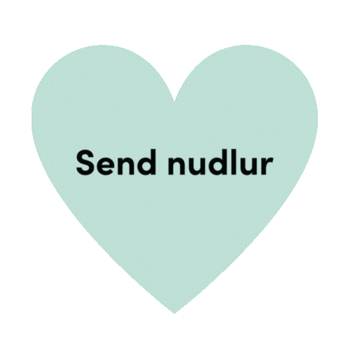 Graphic Design Hjarta Sticker by Nudlavirkið