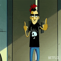 Cartoon Middle Finger GIF by netflixit