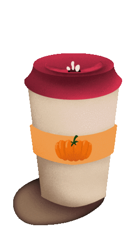 Pumpkin Spice Coffee Sticker by sanja-sunshine