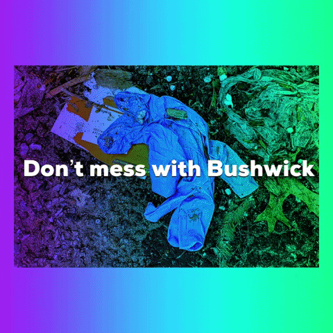 Thisbushwicklife neon colors nyc trash GIF